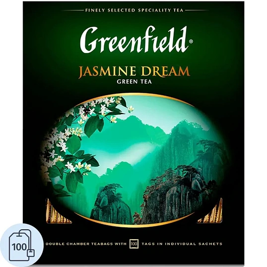 Чай Greenfield Jasmin Dream зеленый,100пак/уп 0586-09