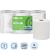 Полотенца бумажные д/дисп. FOCUS Extra Quick 1сл 200м 6рул/уп цел 5043330
