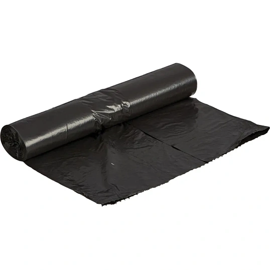 Мешки для мусора ПВД 50л 35мкм 25шт/рул черные 50х70см Luscan