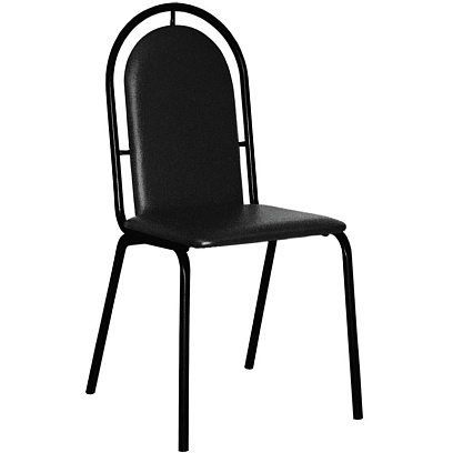 Стул UD_Селена (СМ-7/23) каркас черный, к/з К-01 черный