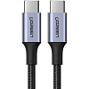 Кабель UGREEN USB C PD 100 Вт, в оплетке, черный. 1м (70427)