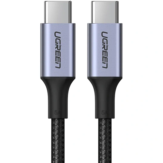 Кабель UGREEN USB C PD 100 Вт, в оплетке, черный. 1м (70427)