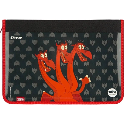 Папка для труда Комус Три Богатыря Горыныч,А4,резинк,ткань,340х235х30,ПТ-Р4