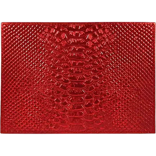 Обложка для паспорта нат.кож, красн,  Железный Питон