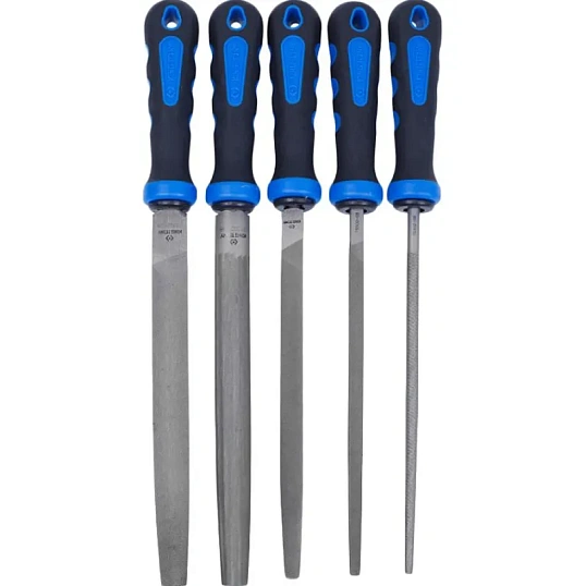 Набор напильников 200 мм, двухкомп. рукоятки,5 предм KING TONY NO1005GQ