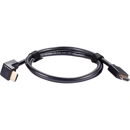 Кабель HDMI---HDMI ver 2.1 8K@60Hz угол 90град  1м, Telecom <TCG256-1M