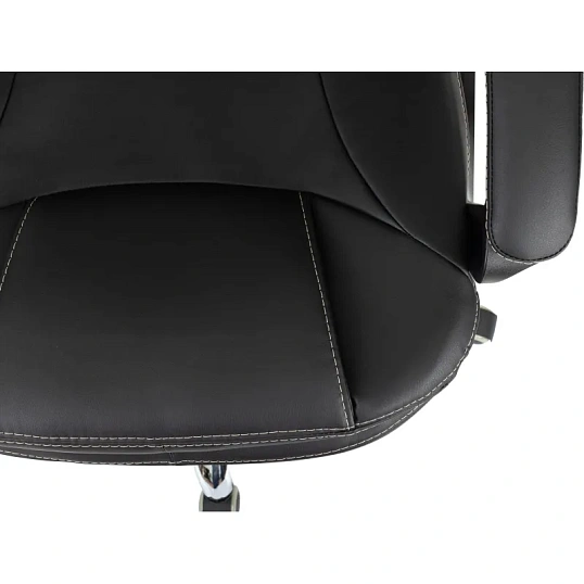 Кресло VB_EChair 668 TPU/SL черный экокожа крестов.металл хром