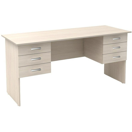 Стол MON_Канц двухтумбовый с ящиками СК28.15 дуб молочный