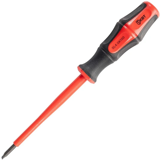 Отвертка диэлектрическая SL4.0x100 серия ПРОФИ (КВТ) 78609