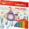 Пластилин клас.Комус Класс(№1 School)ColorPics 24 цв 480г,со стеком,картон