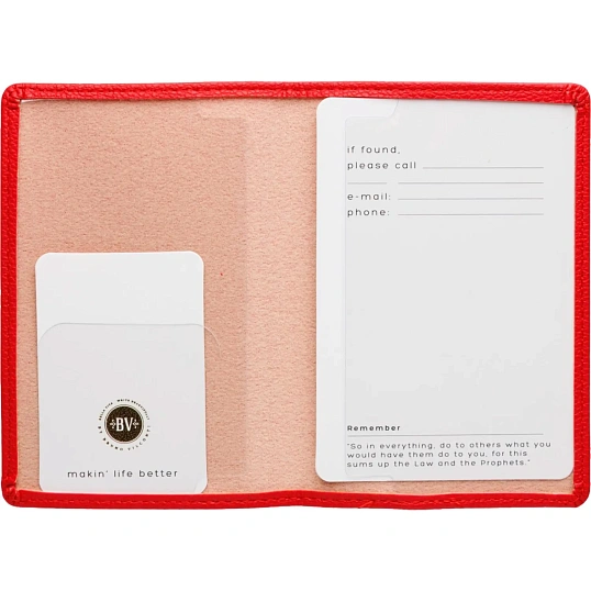 Обложка для паспорта красная 3-619/06