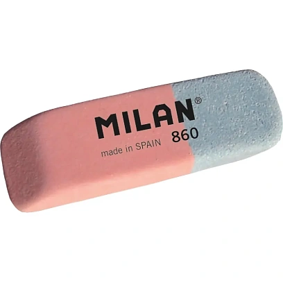 Ластик каучуковый Milan 860 комбинир. для стирания чернил и графита