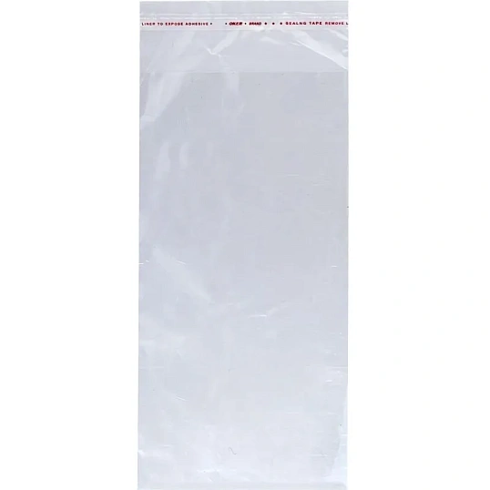 Пакет БОПП 90х200+40 мм клапан/скотч 20 мкм 200 шт/уп