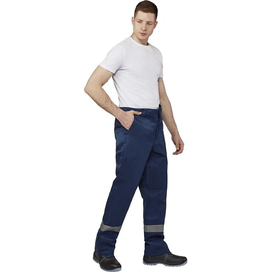 Брюки муж. л16 с СОП синие (р.44-46) 158-164