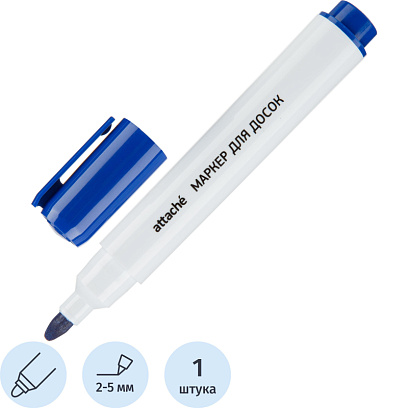 Маркер для белых досок Attache Economy  синий 5мм