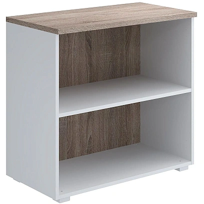 Стеллаж Комус Мебель К-Loft 241H004 786х420х738 дуб сонома темн/белый