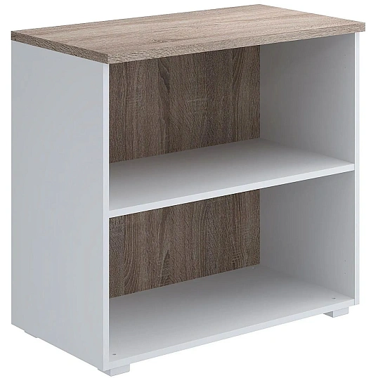 Стеллаж Комус Мебель К-Loft 241H004 786х420х738 дуб сонома темн/белый