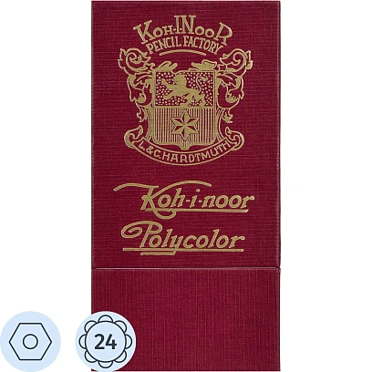 Карандаши цветные худож POLYCOLOR RETRO 3824 24цв/наб пенал 3824024020TK