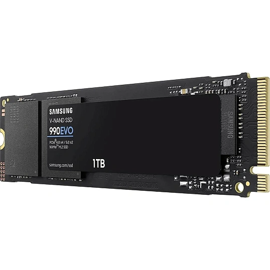 SSD накопитель Samsung 990 EVO 1Tb, M.2 2280, PCIe 4.0 x4 (MZ-V9E1T0BW)