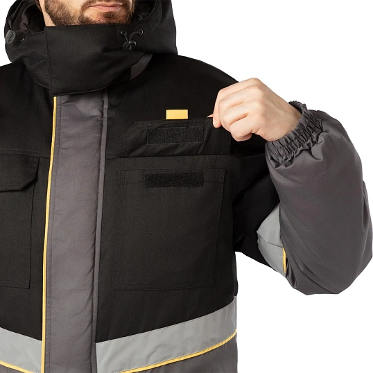 Куртка рабочая зимняя муж з43-КУ сер/чер (р.44-46) 170-176 (серия З)