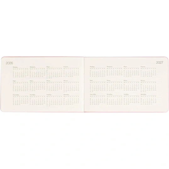 Еженедельник датированный 2026 IF 16х105см 64л, мягкий, Candy I1812/pink