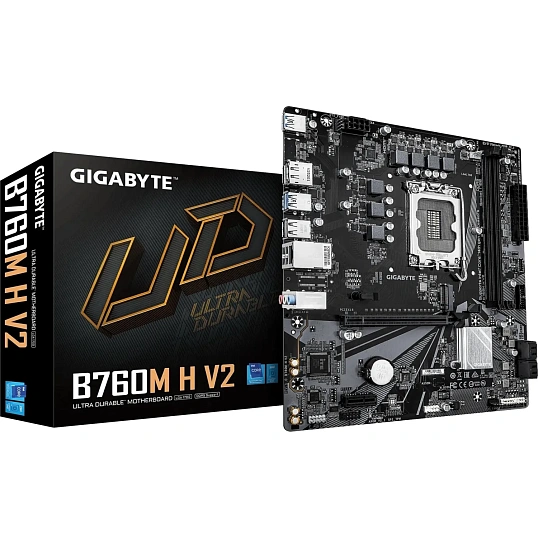 Материнская плата Gigabyte B760M H V2, s1700, B760, 2xDDR5, mATX