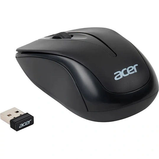 Мышь компьютерная Acer OMR131 черн. оптичес. (1000dpi) беспровод,USB (2but)