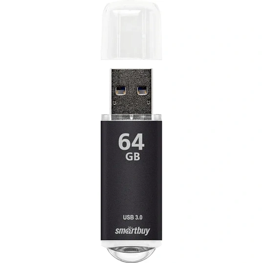 Флеш-память Smartbuy UFD 3.0/3.1 64GB V-Cut Black (SB64GBVC-K3)