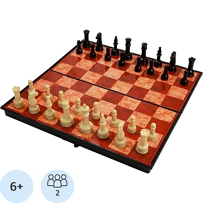 Настольная игра Шахматы пласт 'Классика',доска 30x30см, с фигурами,10643384