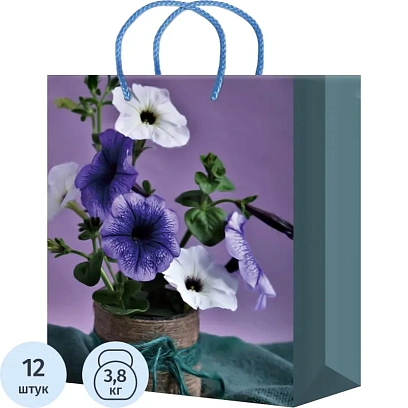 Пакет подарочный с глянц ламин 26,4x32,7x8 см (L) Петуния, 128 г ППК-4455