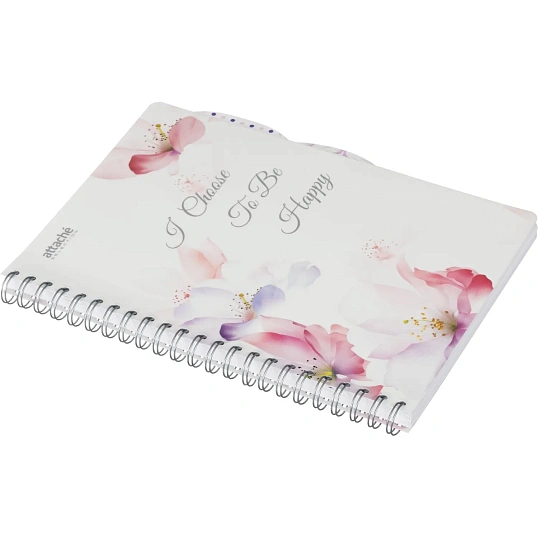 Бизнес-тетрадь А4,140л,кл,спир.пласт Attache Selection Flower Dreams 876751