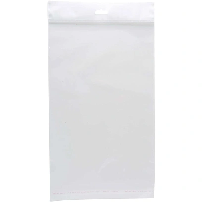 Пакет БОПП 200х300мм +30мм клапан со скотчем, европодвес 25 мкм 100 шт/уп