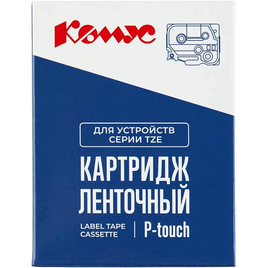 Картридж Комус TZE-421(Brother TZE-421 черный на красном ,9мм/8м)