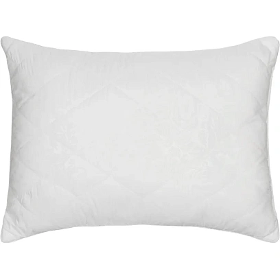 Подушка Luscan 50х70 см стеганная микрофибра/лебяжий пух, с цветным кантом