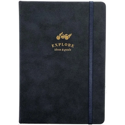 Ежедневник датированный 2026 IF 14х20см 176л, тв, с рез, Explore I1715/blue