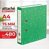 Папка-регистратор Attache Economy без мет.уголка_бюдж 75мм ч/б,зел,бум/бум