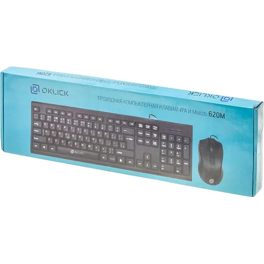 Клавиатура + мышь Oklick 620M клав:черный мышь:черный USB