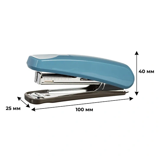 Степлер Комус  Elegans(№10) 1111 синий до 20л. антистеп