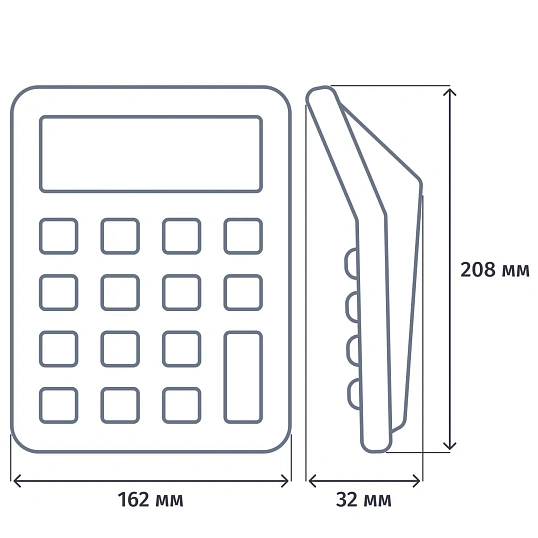 Калькулятор настольный Deli полноразм. EM888A, 12-ти разряд., мятн/бел
