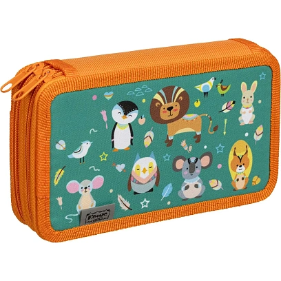 Пенал Animals ПКТ 11-20, ткань, 2 отд., 190х110 мм
