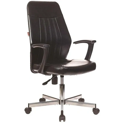 Кресло VB_EChair-224 DSL PPU к/з черный, хром