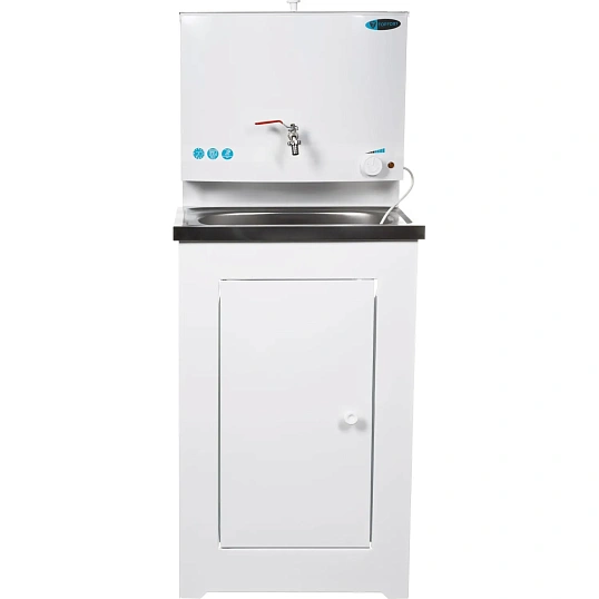 Умывальник дачный Topfort ELEGANT с подогревом 17л, нерж. мойка, белый