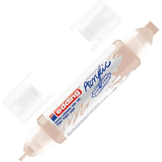 Маркер акриловый двусторонний 3D Edding 5400/255. Телесный/Warm beige