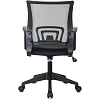 Кресло БР Комус Мебель EChair-396 сетка/ткань,серый/черный,пластик