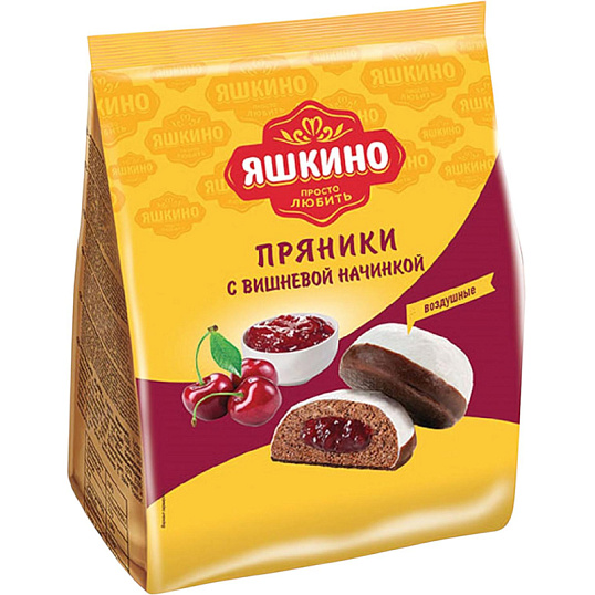 Пряники Яшкино с вишневой начинкой, 350г ЯП906