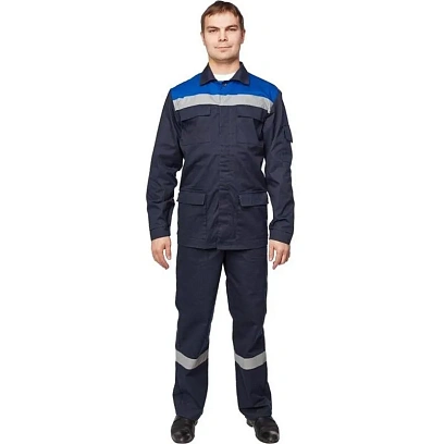 Костюм рабочий летний муж л05-КПК син/вас (р.64-66) 182-188 (Арсенал-СП)