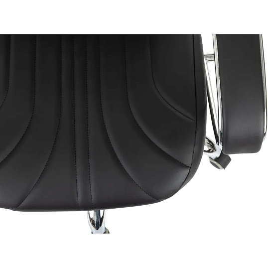 Кресло VB_EChair 655LT SL/TPU черный экокожа крестов. хром