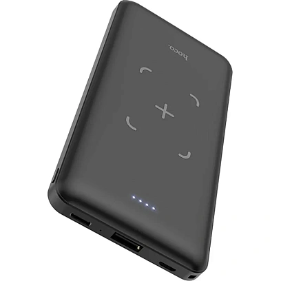 Внешний аккумулятор Hoco J50 SURF 10000mAh 5W 2A USB-A беспров.зар. черный