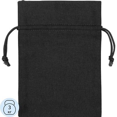 Мешочек подарочный, лен, средний, черный арт.995008