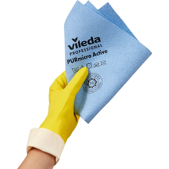 Салфетка хозяйственная ПУРМикро синяя 5 шт/уп